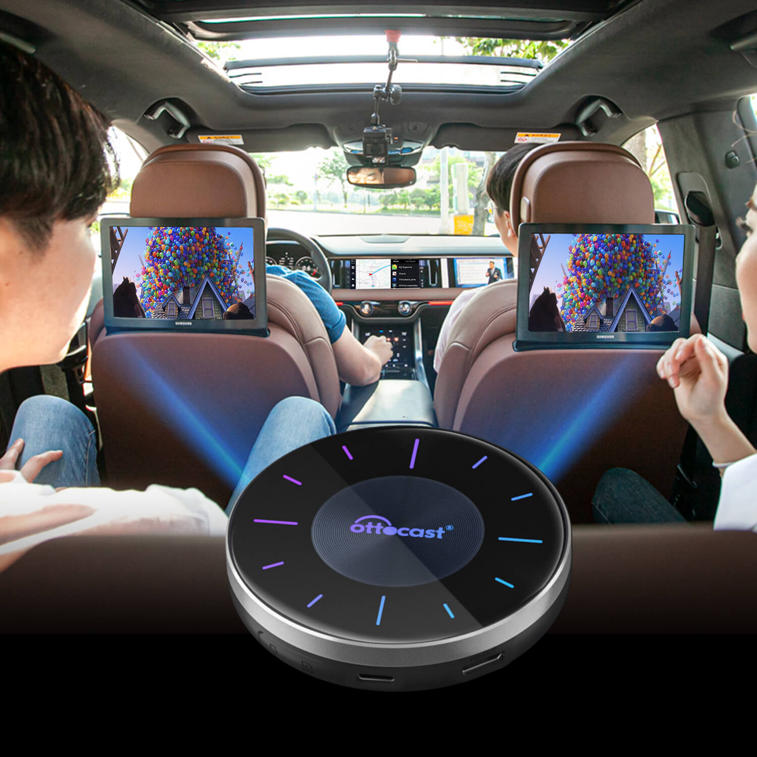 OTTOCAST® P3 KI Box | Netflix, Hulu, App Store + Kabelloses CarPlay & Kabelloses Android Auto