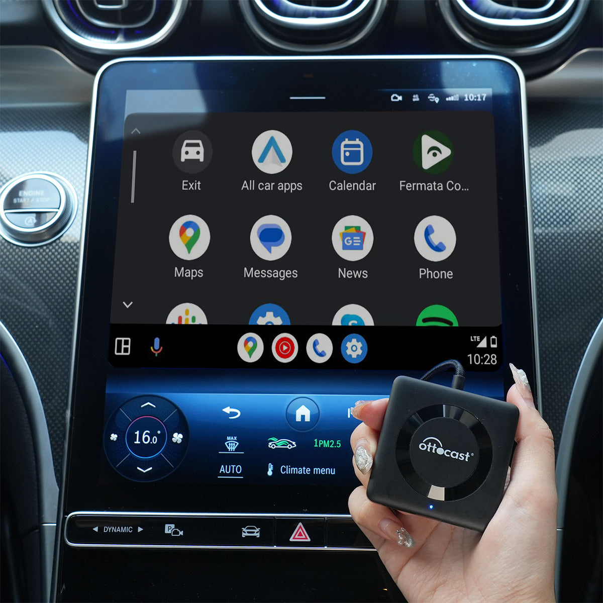 OTTOCAST® Car TV Mate Pro | Fire TV Sticks + Screen Mirroring+Wireless CarPlay & Android Auto