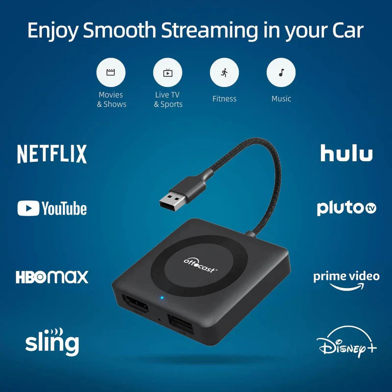 OTTOCAST® Car TV Mate Pro | Fire TV Sticks + Screen Mirroring+Wireless CarPlay & Android Auto