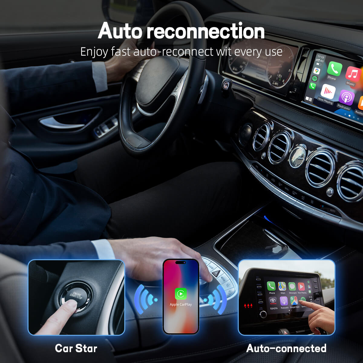 Adaptador inalámbrico OTTOCAST® U2AIR Pro para CarPlay