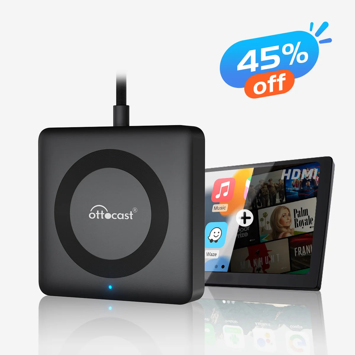 Car TV Mate Pro | HDMI Streaming + Fire TV Sticks + Screen Mirroring+Wireless CarPlay & Android Auto