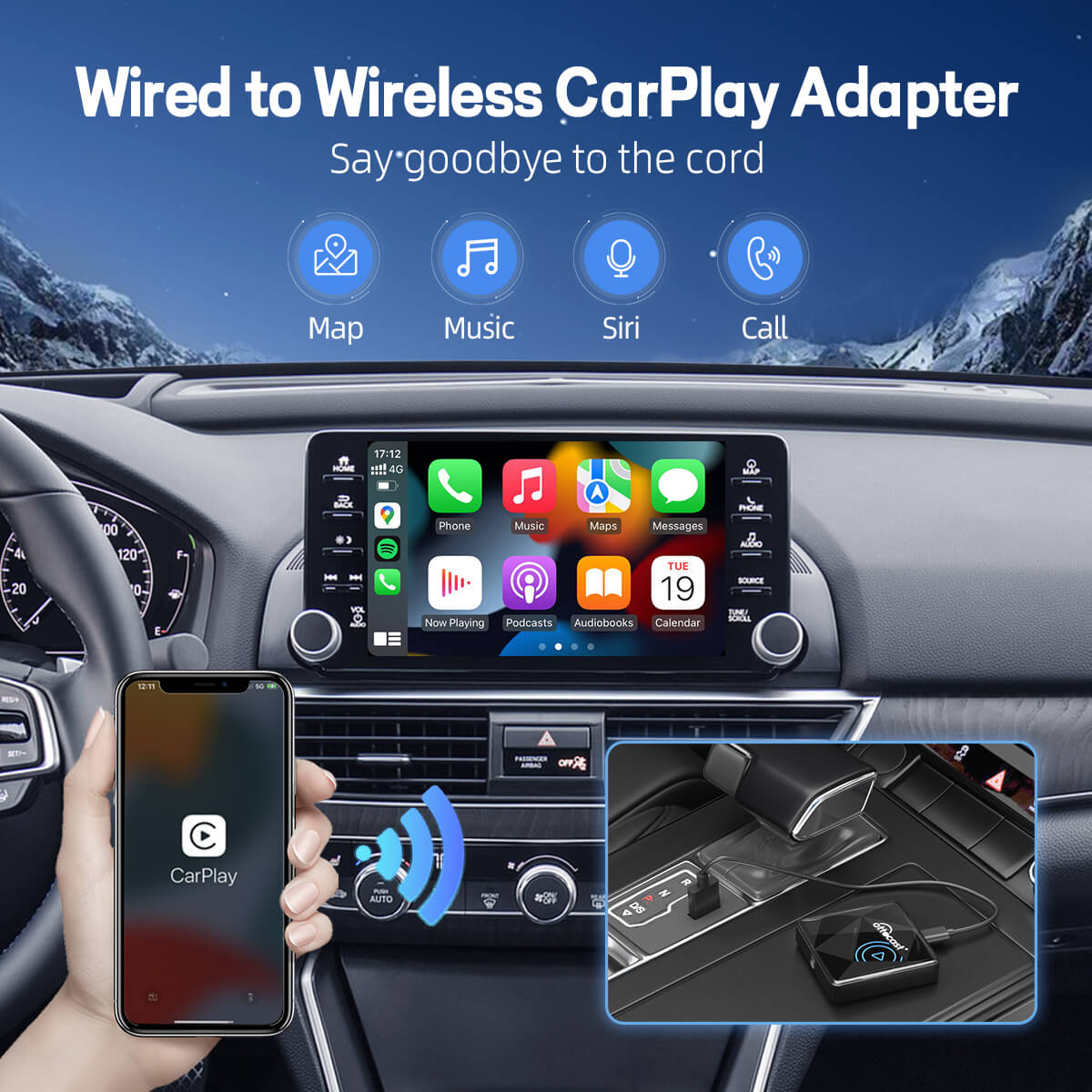 OTTOCAST® U2AIR Pro Kabelloser CarPlay Adapter