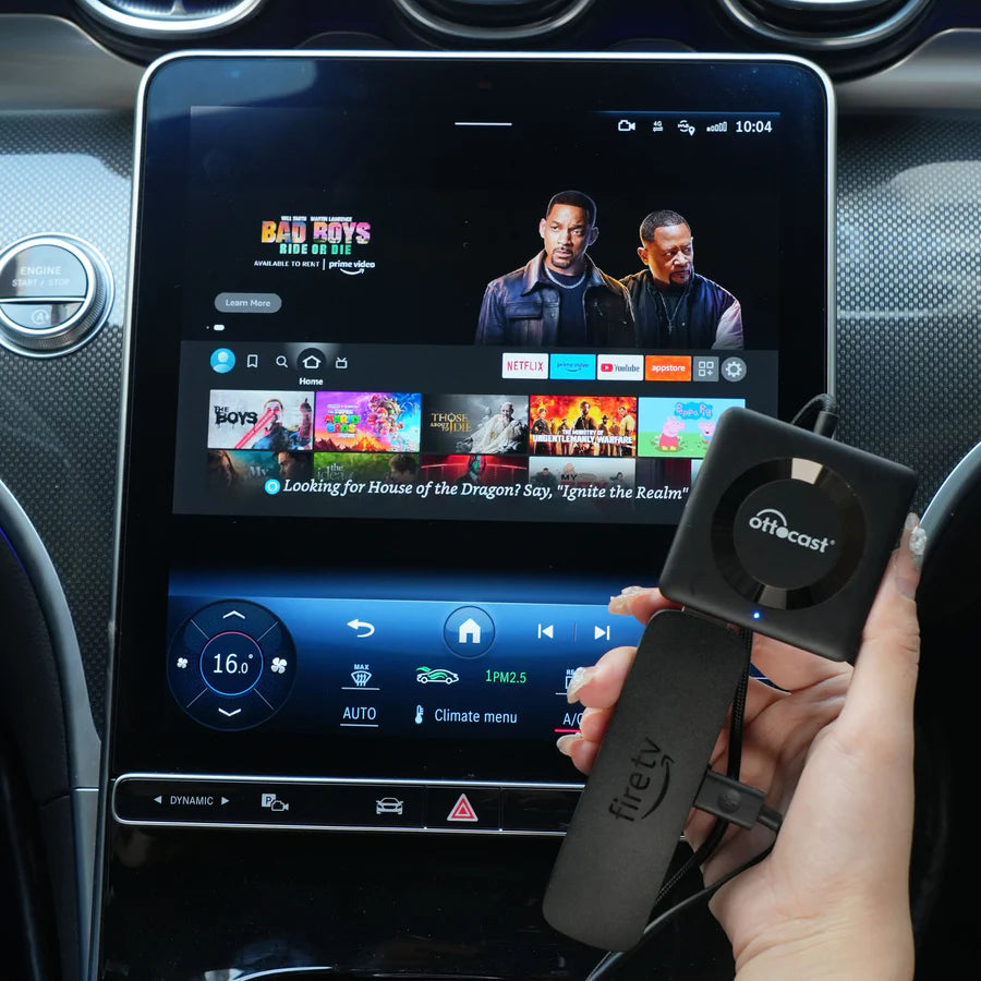OTTOCAST® Car TV Mate Pro | Fire TV Sticks + Bildschirmspiegelung + Kabelloses CarPlay & Android Auto