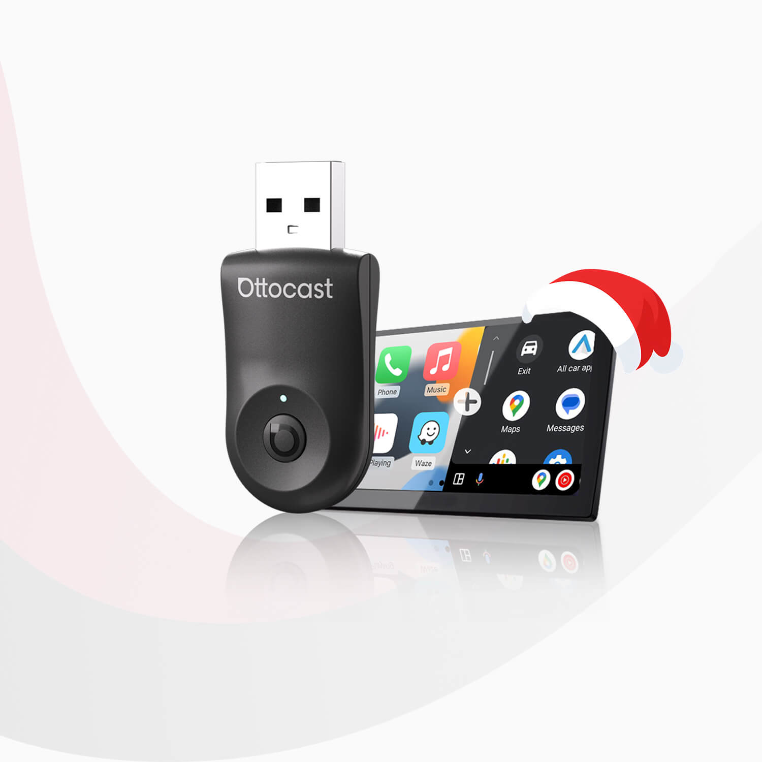 OTTOCAST® Mini | Wireless CarPlay+Android Auto+One-Click Switching