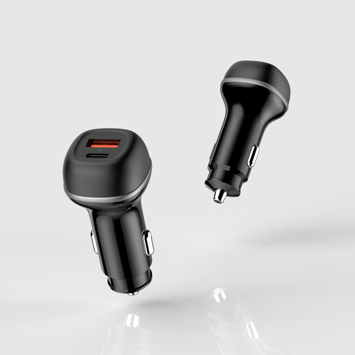 Schnellladegerät fürs Auto Dual USB-C & USB-A
