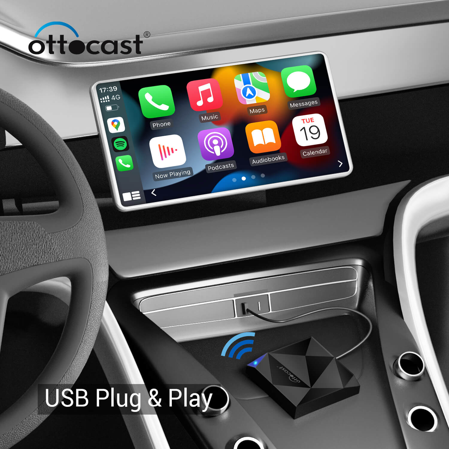OTTOCAST® U2-AIR Adattatore Wireless CarPlay