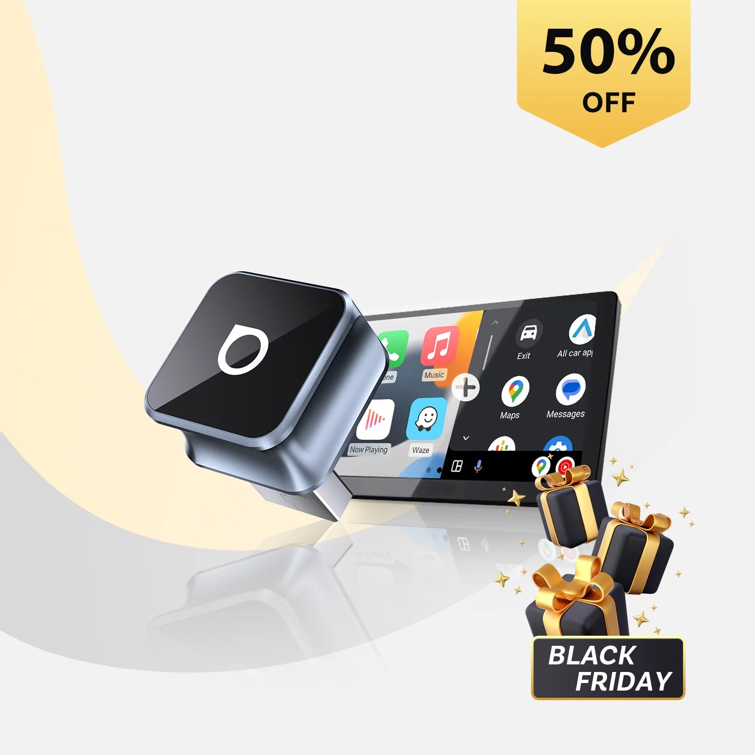 OTTOCAST® Mini 3.0 Ultra Cube | wireless CarPlay Android Auto 2 in 1 Adapter