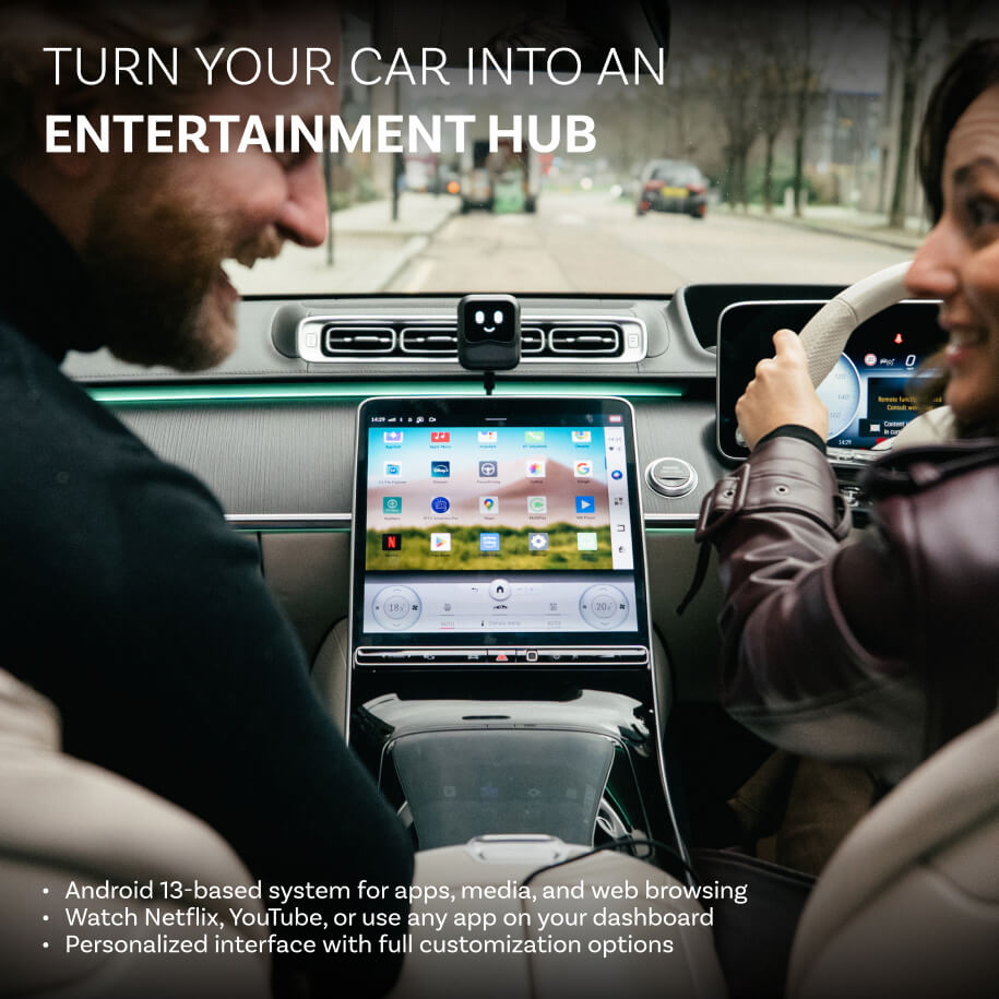 OTTOCAST® NanoAi | KI-Gespräch + App Store + 1,83-Zoll-Display + Kabelloses CarPlay und Android Auto