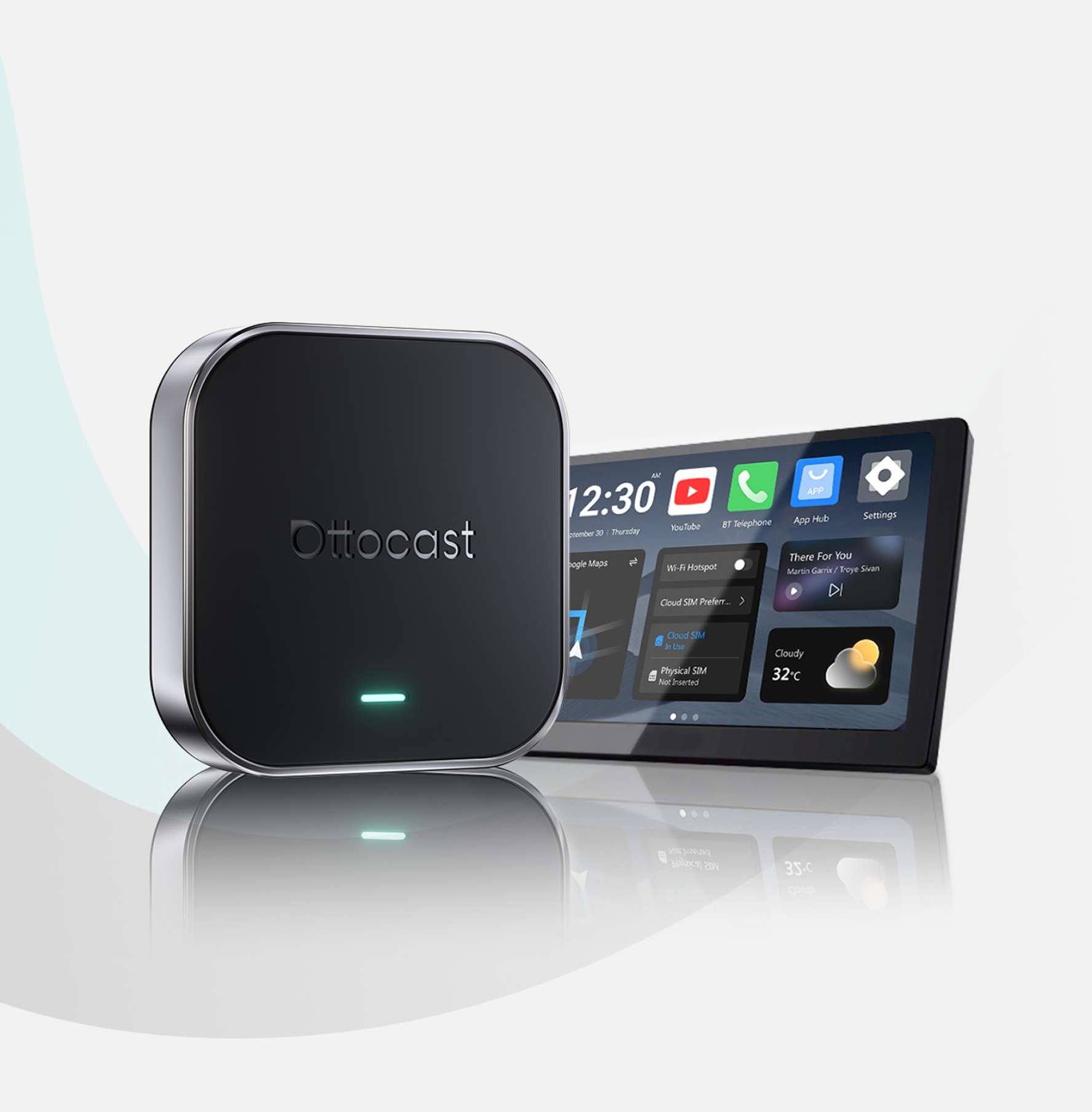OTTOAIBOX® E2 CarPlay AI Box | Download Any App + CloudSIM + Wireless CarPlay and Android Auto