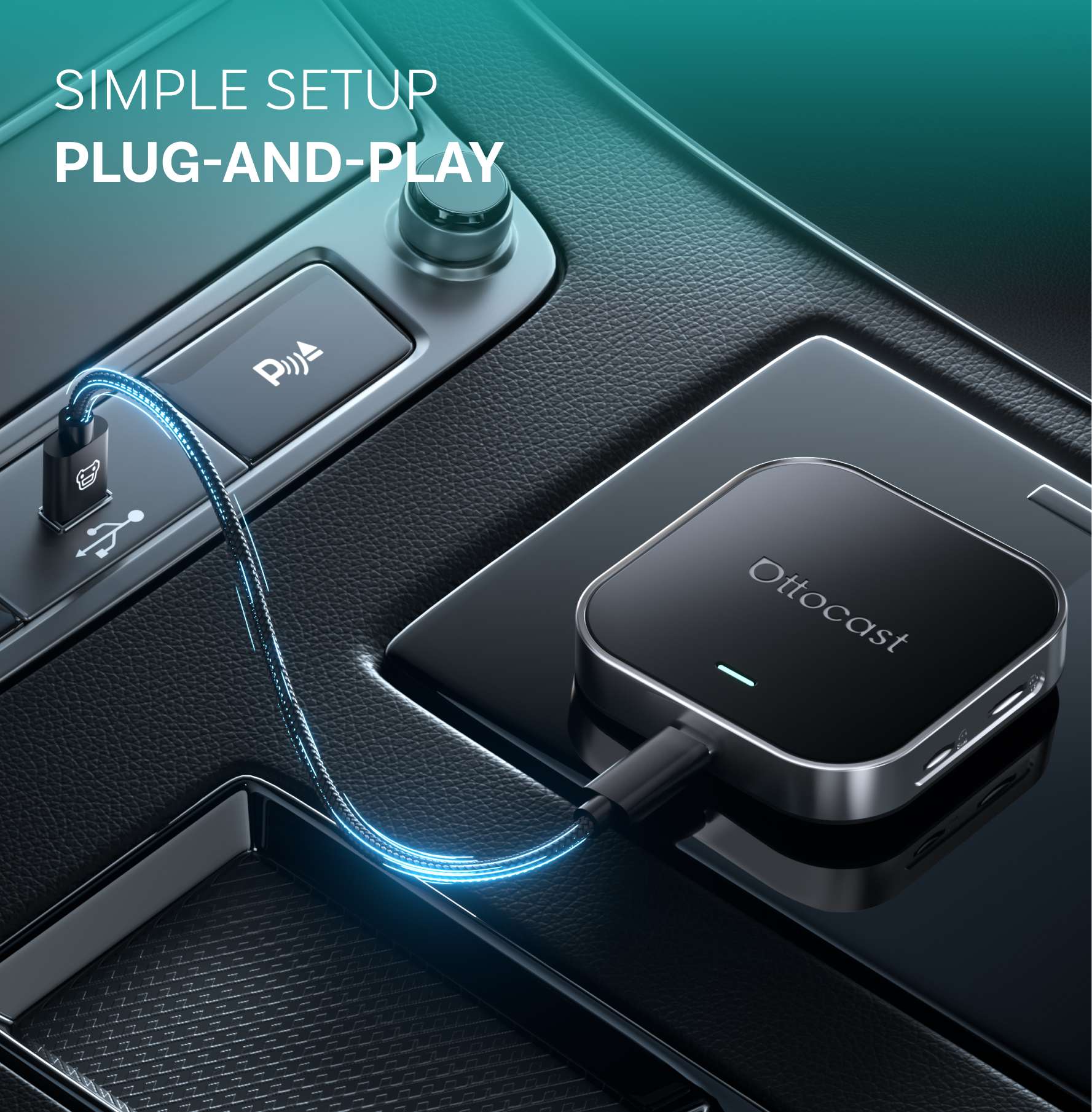 OTTOAIBOX® E2 CarPlay AI Box | Beliebige App herunterladen + CloudSIM + Wireless CarPlay und Android Auto