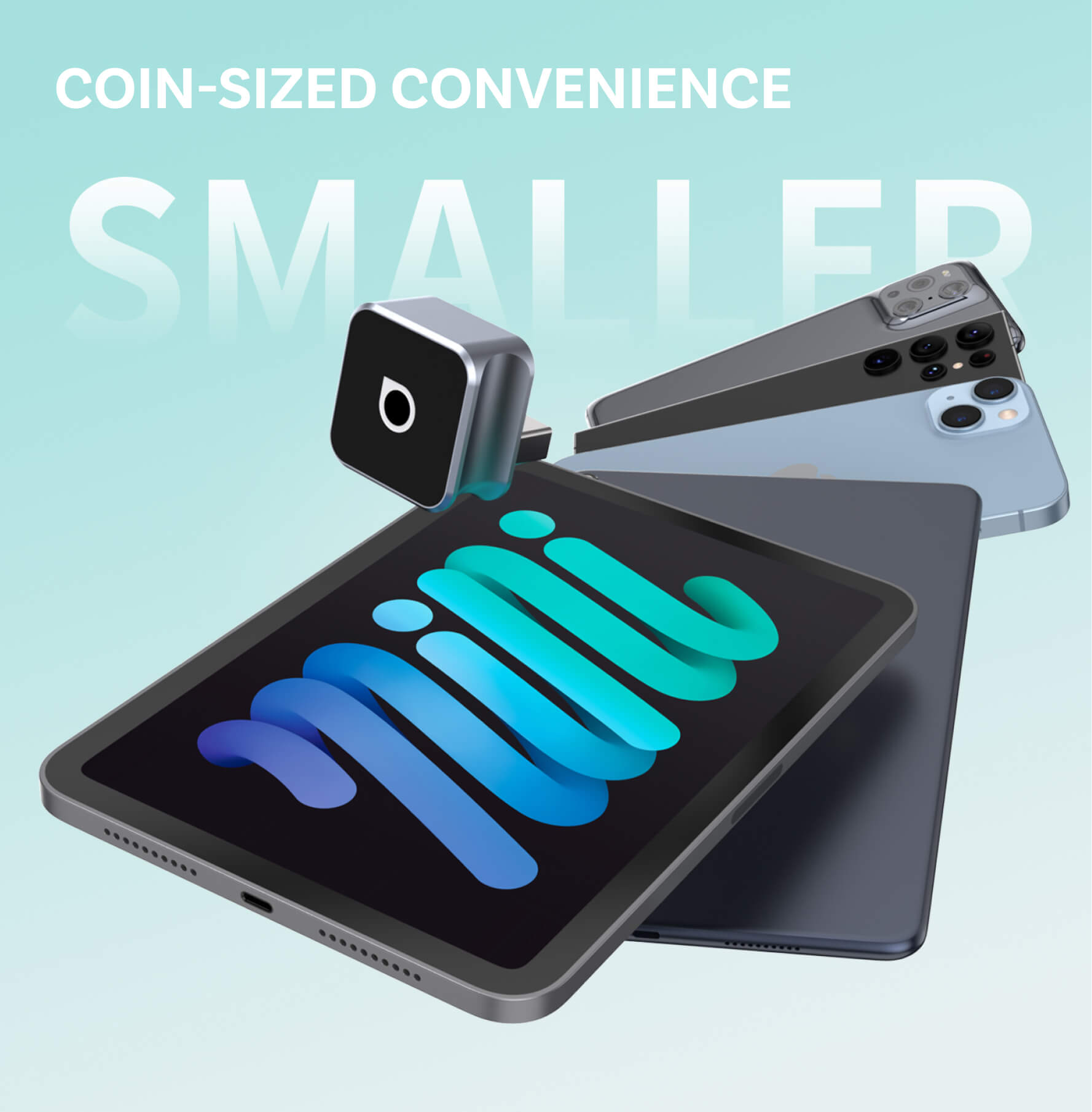 Ottocast Mini 3.0 Ultra Cube trådløs CarPlay Android Auto 2 i 1 adapter