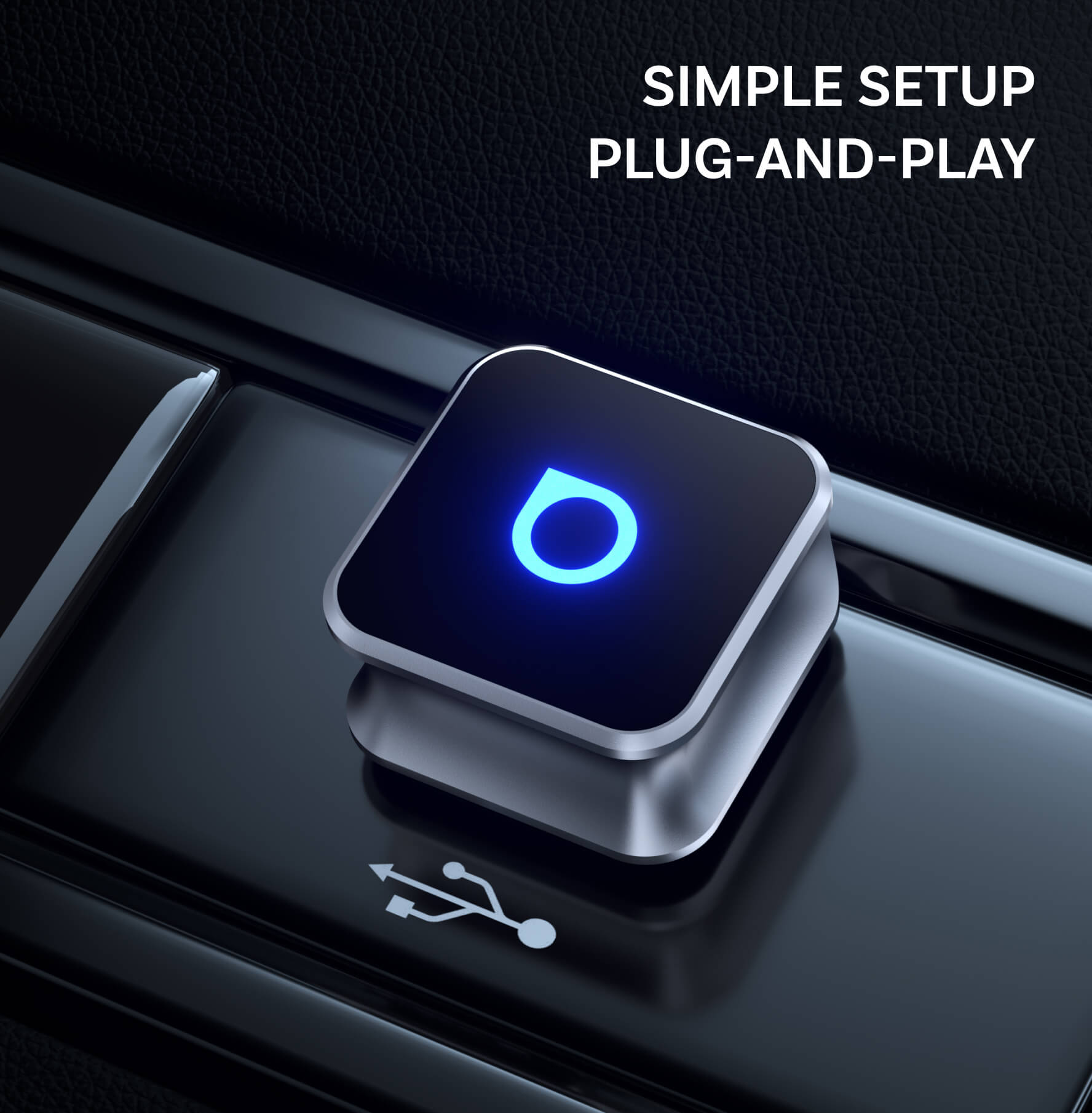 Ottocast Mini 3.0 Ultra Cube trådløs CarPlay Android Auto 2 i 1 adapter