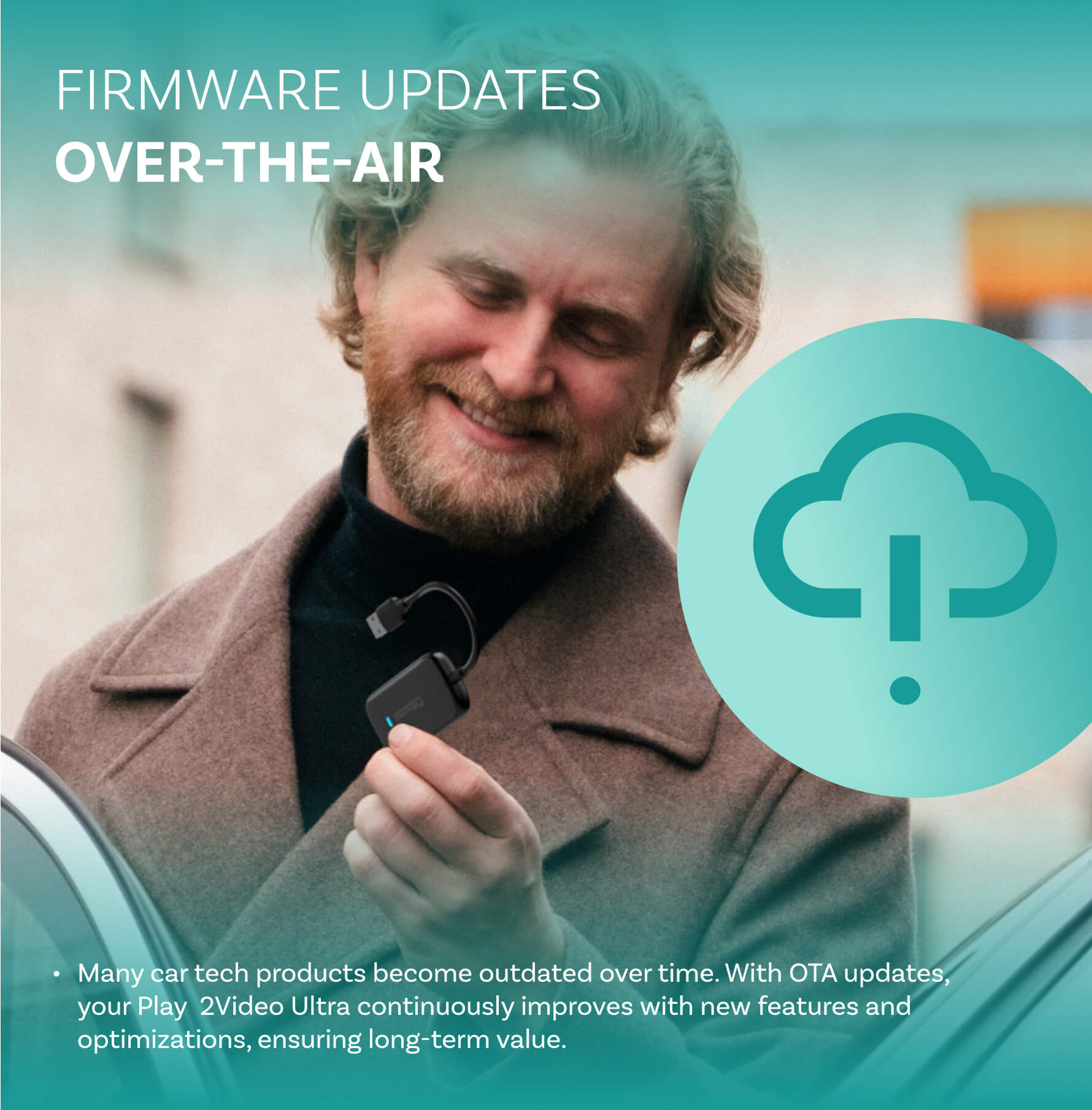2026 New Release Plav2Video Ultra | Wireless CarPlay & Android Auto All-in-1 Adapter with App Hub