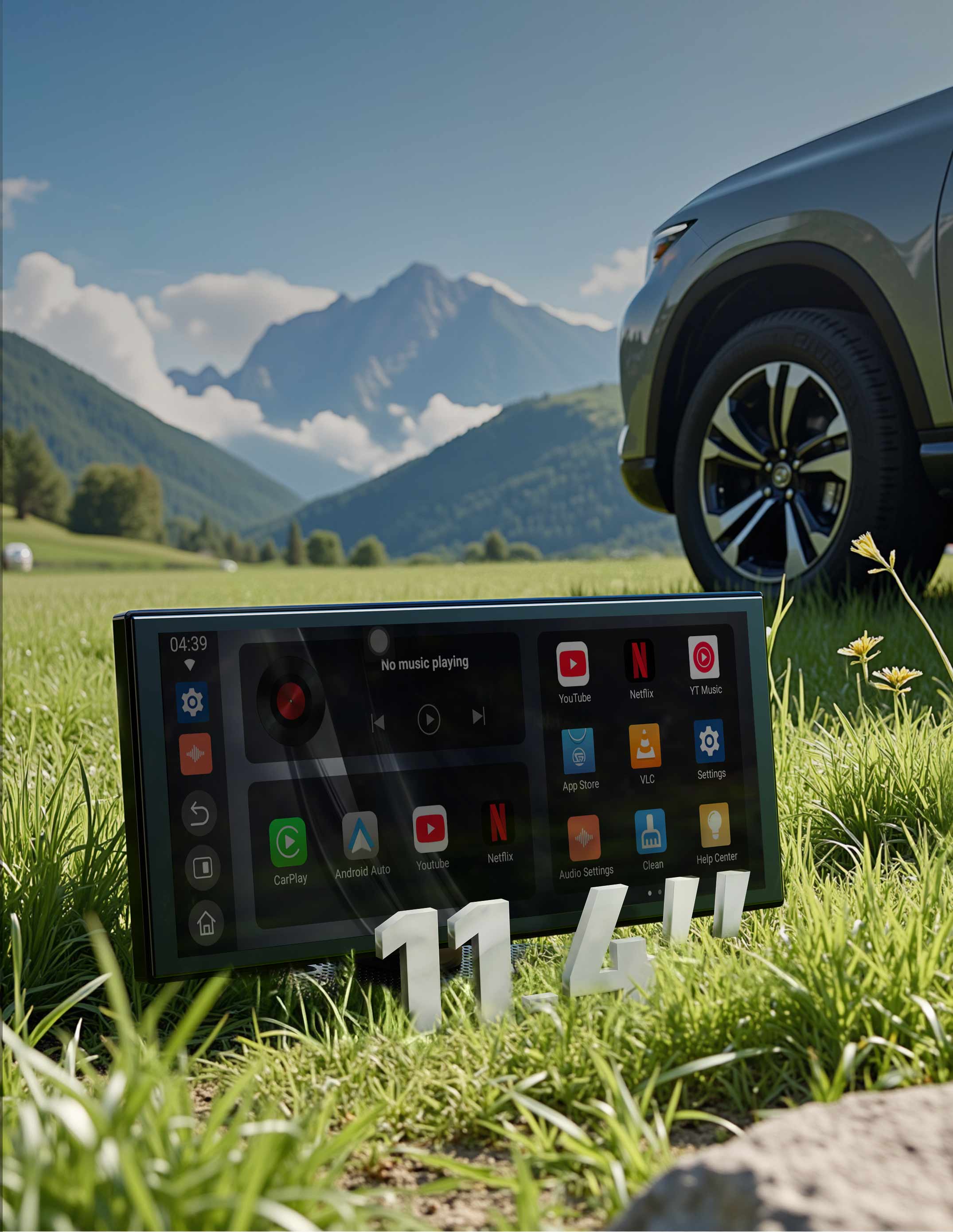 OTTOCAST® ScreenFlow Portable Car Display Screen | Netflix, YouTube, P