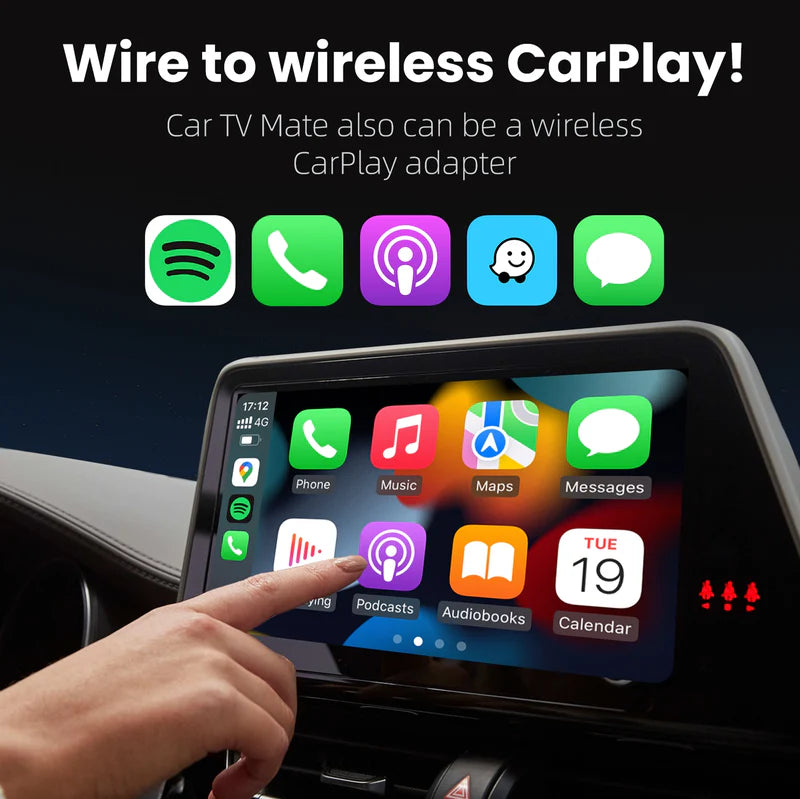 3 in 1 Wireless CarPlay & Android Auto With HDMI Multimedia Car TV Mate Adapter