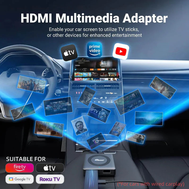 Car TV Mate - HDMI Multimedia & Wireless CarPlay Adapter