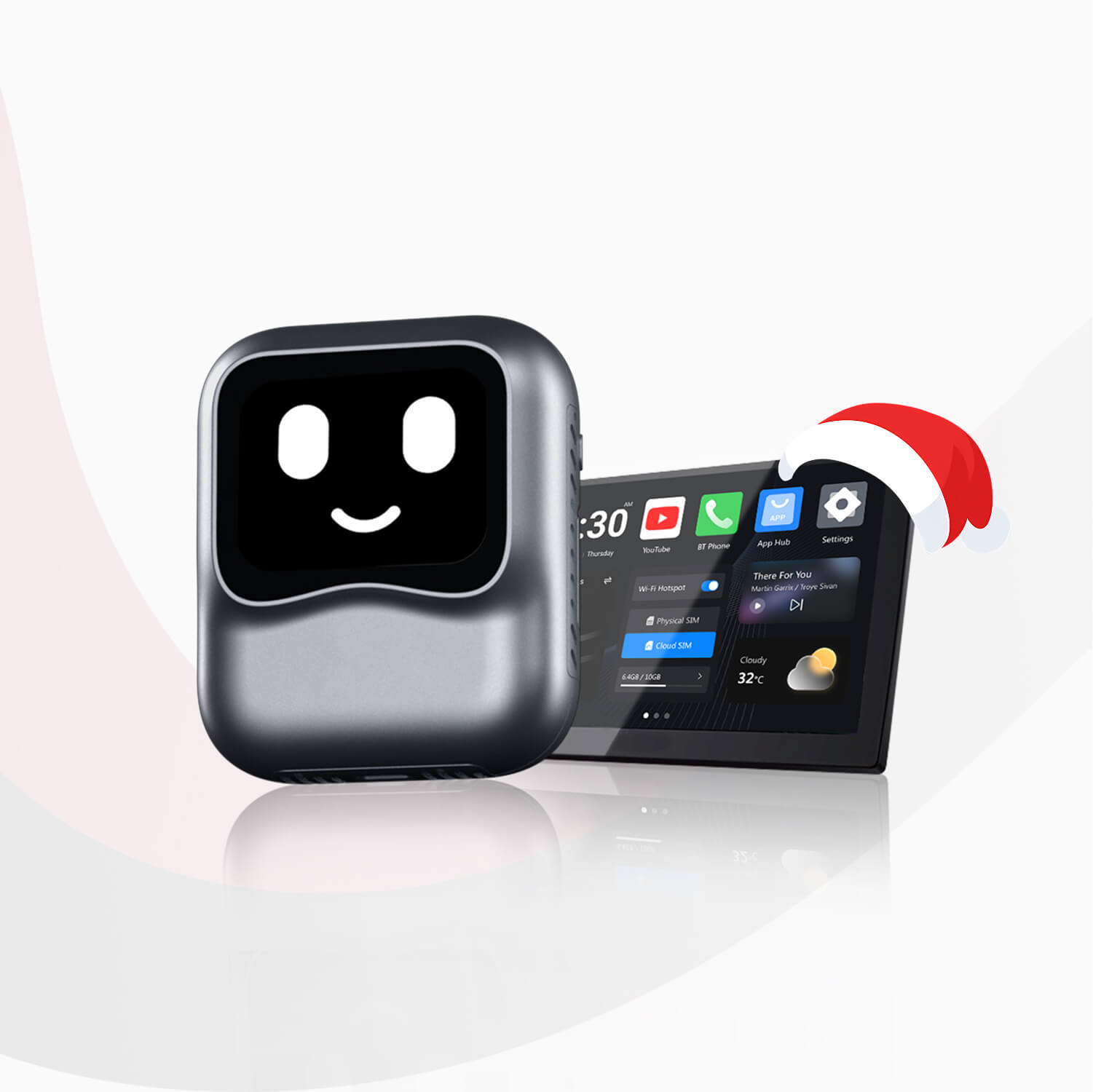 OTTOCAST® NanoAi | Conversación con IA + Tienda de aplicaciones + Pantalla de 1.83 pulgadas + CarPlay inalámbrico y Android Auto