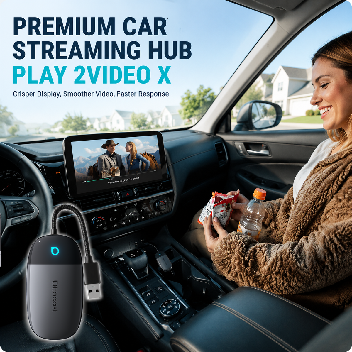 Play2Video X Wireless CarPlay/Android Auto All-in-1 Adapter
