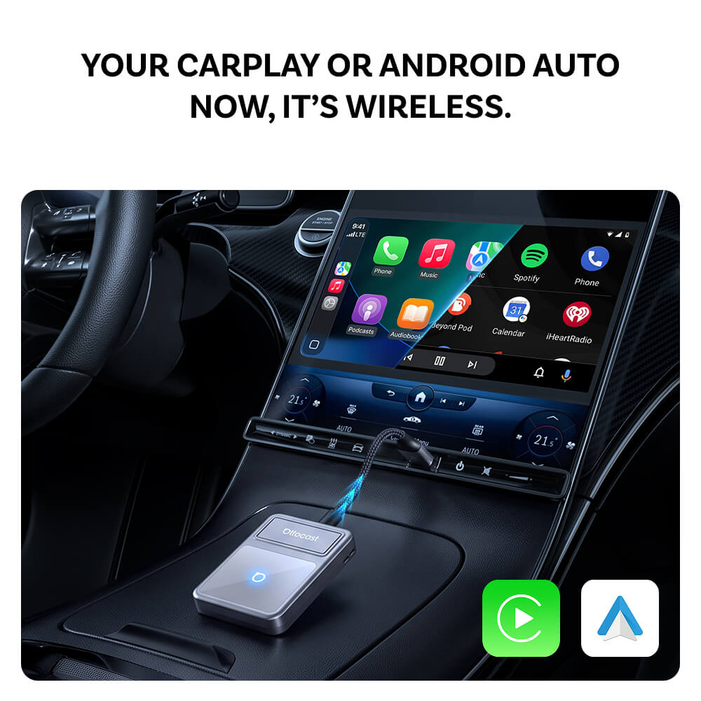 Ottocast® U2Air Edge Wireless CarPlay/Android Auto Adapter