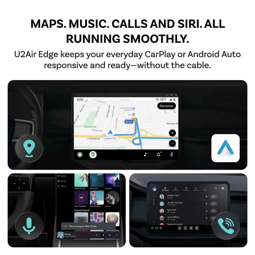 Ottocast® U2Air Edge Wireless CarPlay/Android Auto Adapter