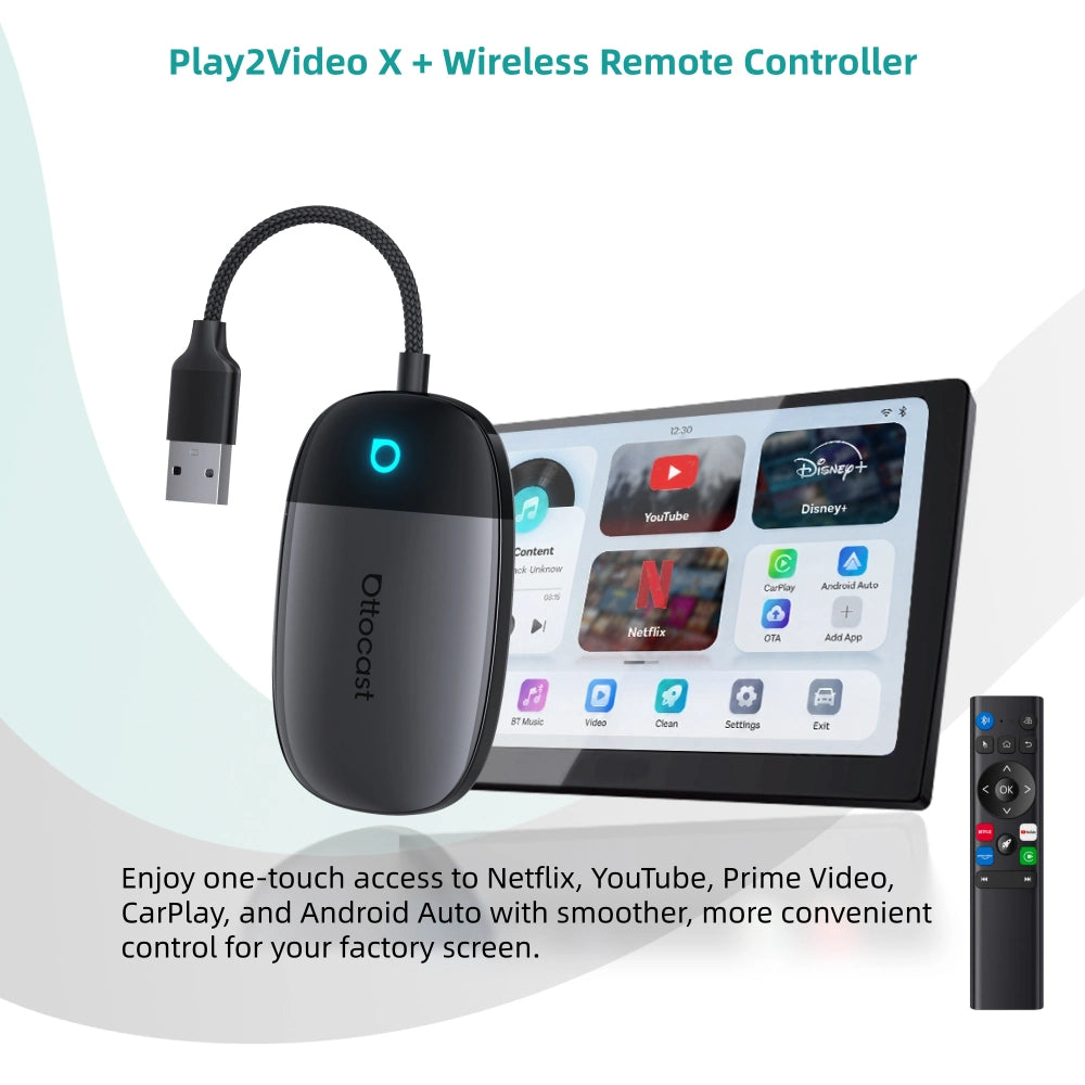 Play2Video X Wireless CarPlay/Android Auto All-in-1 Adapter