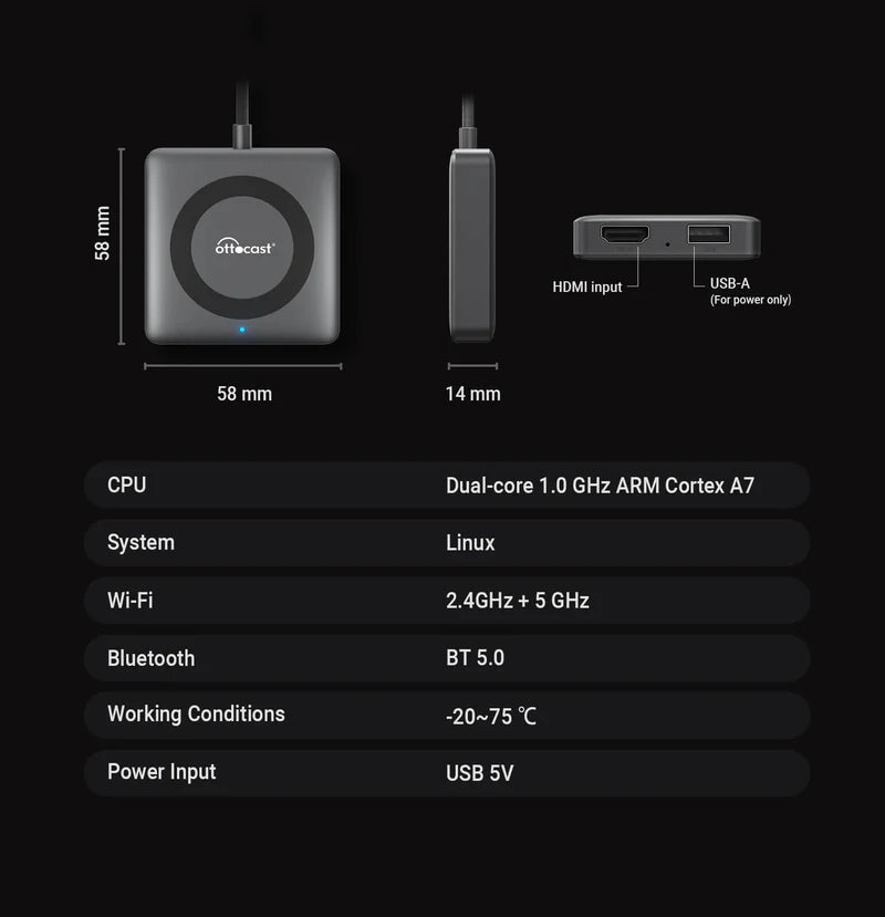 Car TV Mate - HDMI Multimedia & Wireless CarPlay Adapter