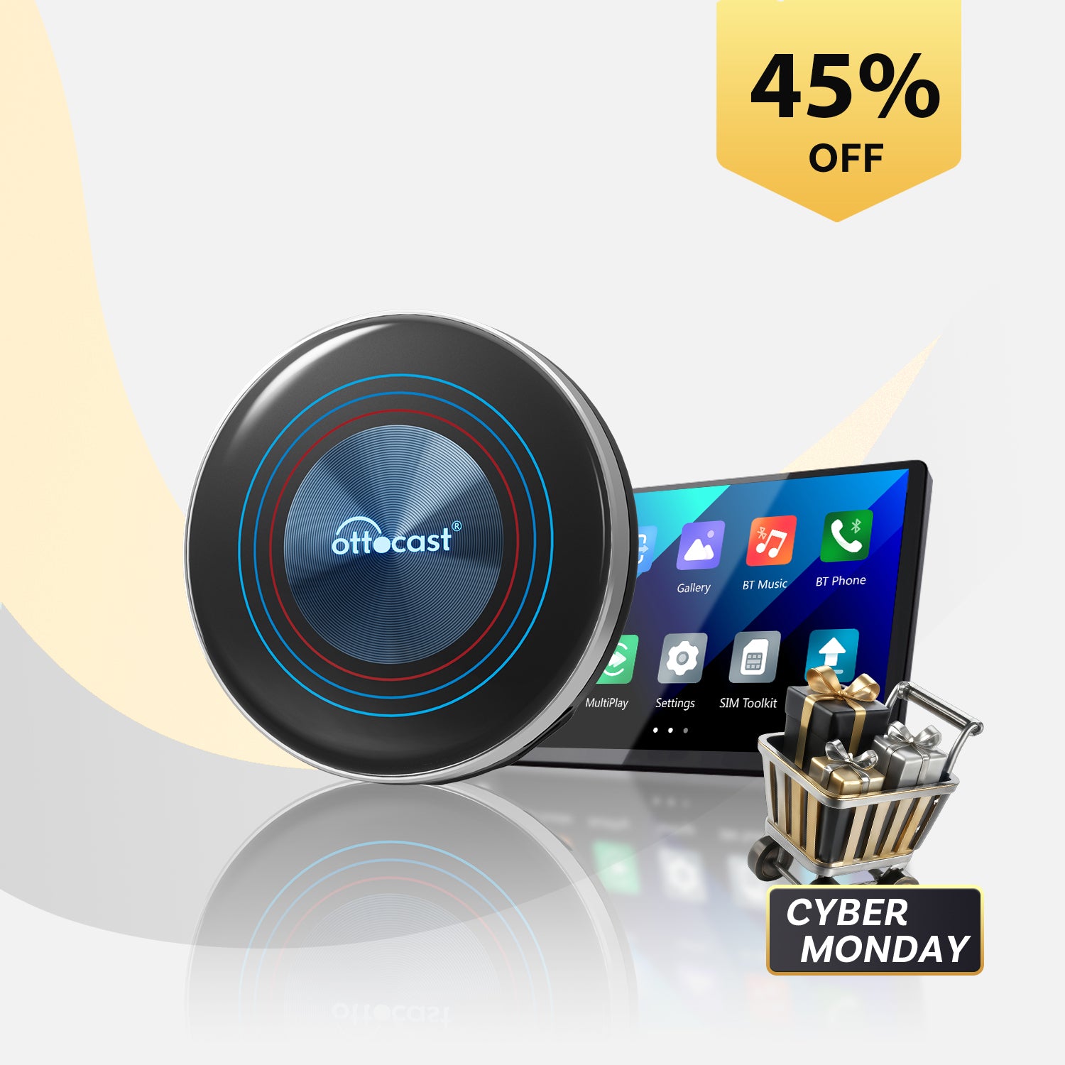 OTTOCAST® I3 BMW AI Box | Netflix,Hulu,App Store + Wireless CarPlay&Wireless Android Auto