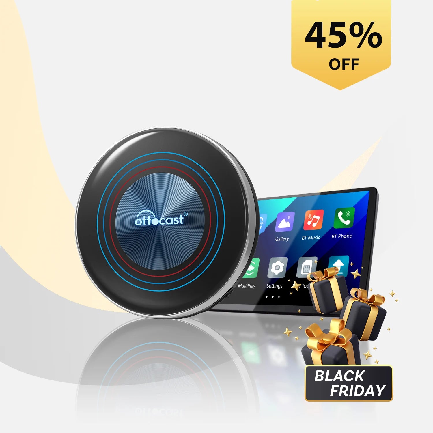 OTTOCAST® I3 BMW KI Box | Netflix, Hulu, App Store + Kabelloses CarPlay & Kabelloses Android Auto