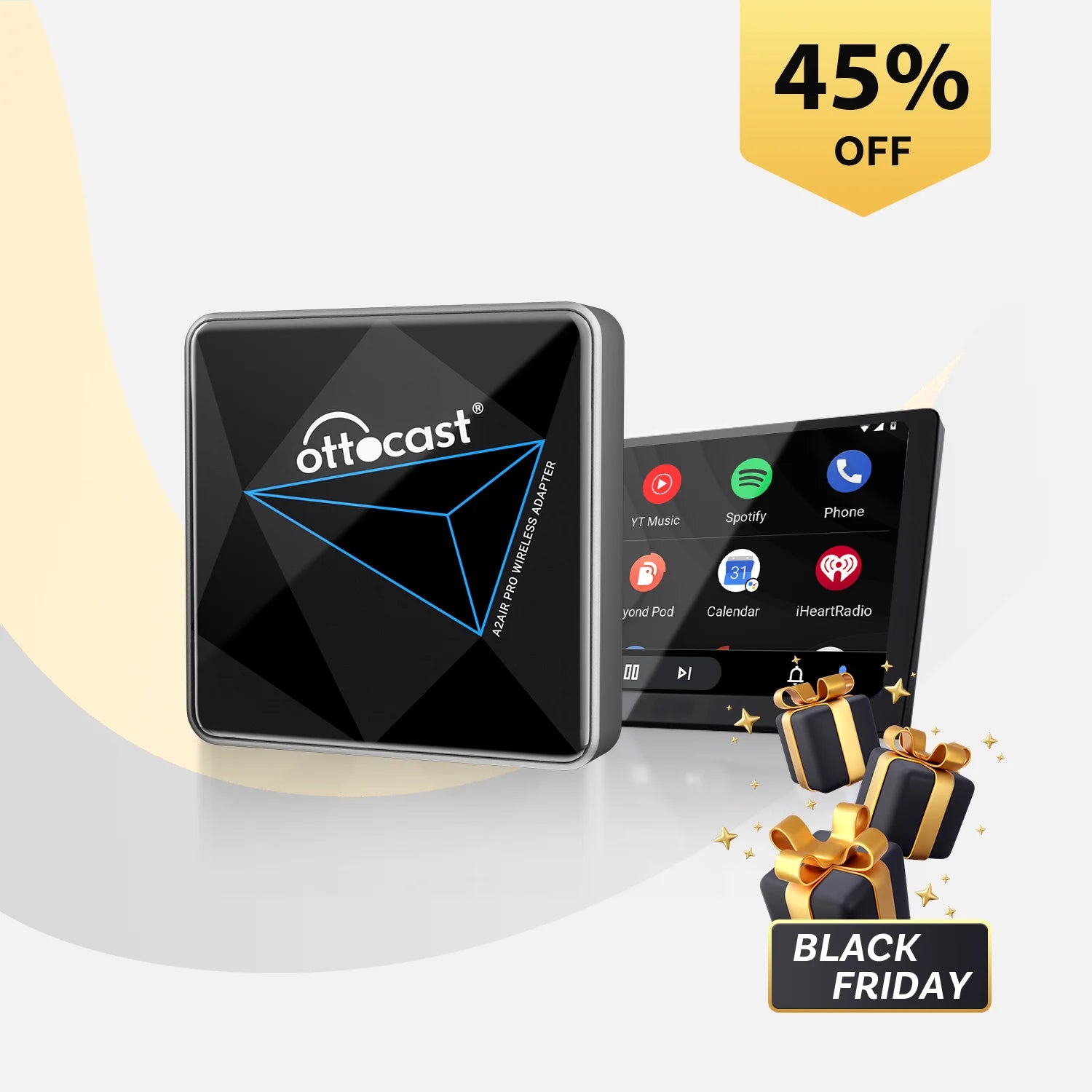 OTTOCAST® A2Air Pro Kabelloser Android Auto Adapter