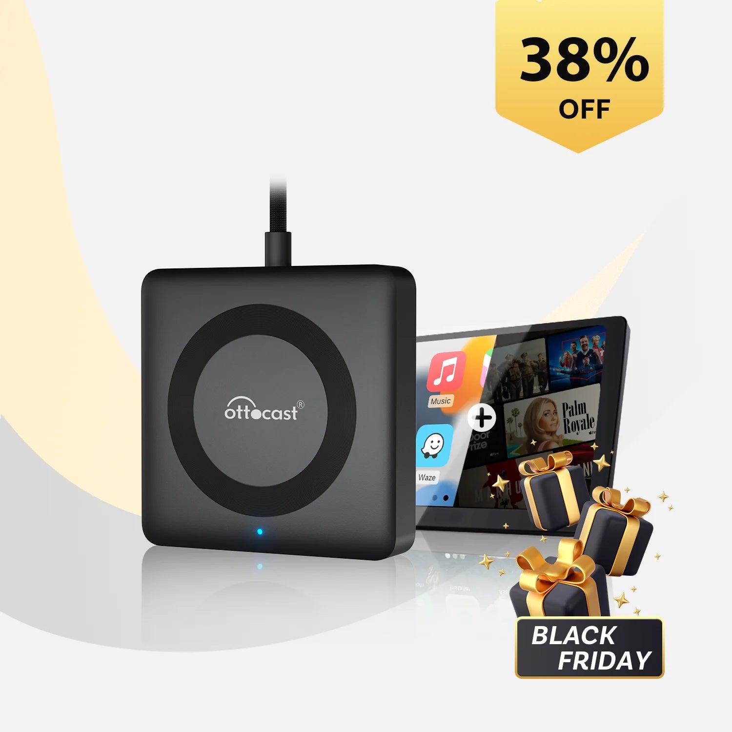 OTTOCAST® Car TV Mate Pro | Fire TV Sticks + Bildschirmspiegelung + Kabelloses CarPlay & Android Auto