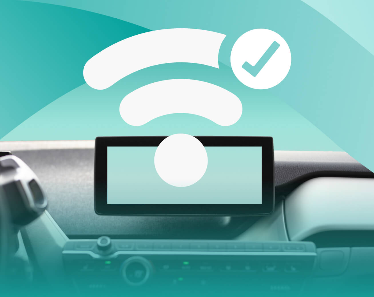 <h4>L'écran de la voiture affiche la connexion sans fil</h4>