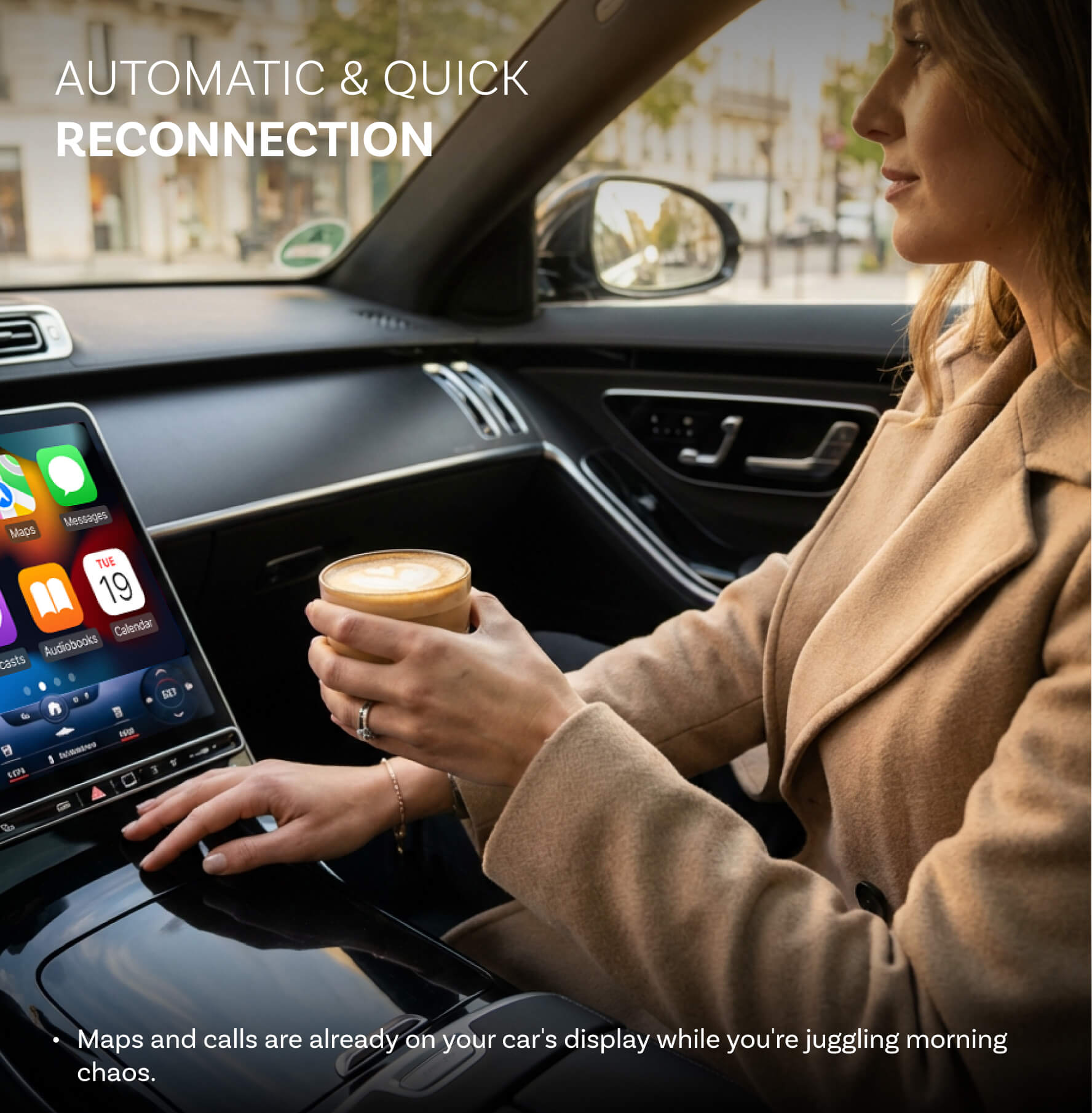 Adaptateur sans fil OTTOCAST® Mini Pico CarPlay/Android Auto pour voiture