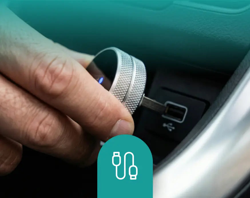 <h4> Plug into USB port</h4>