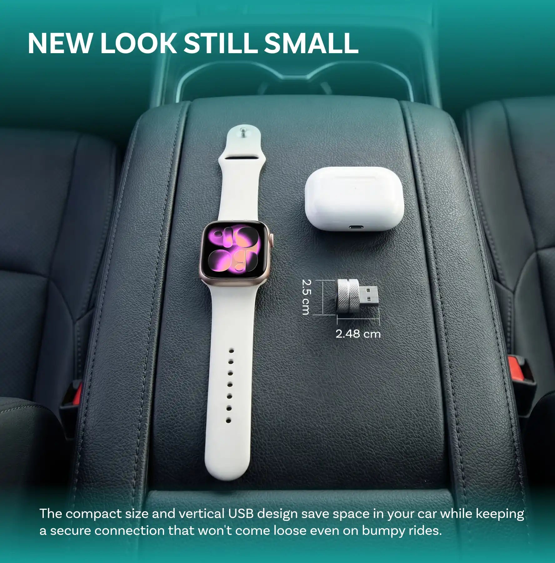 OTTOCAST® Mini Tube Adaptador inalámbrico CarPlay/Android Auto