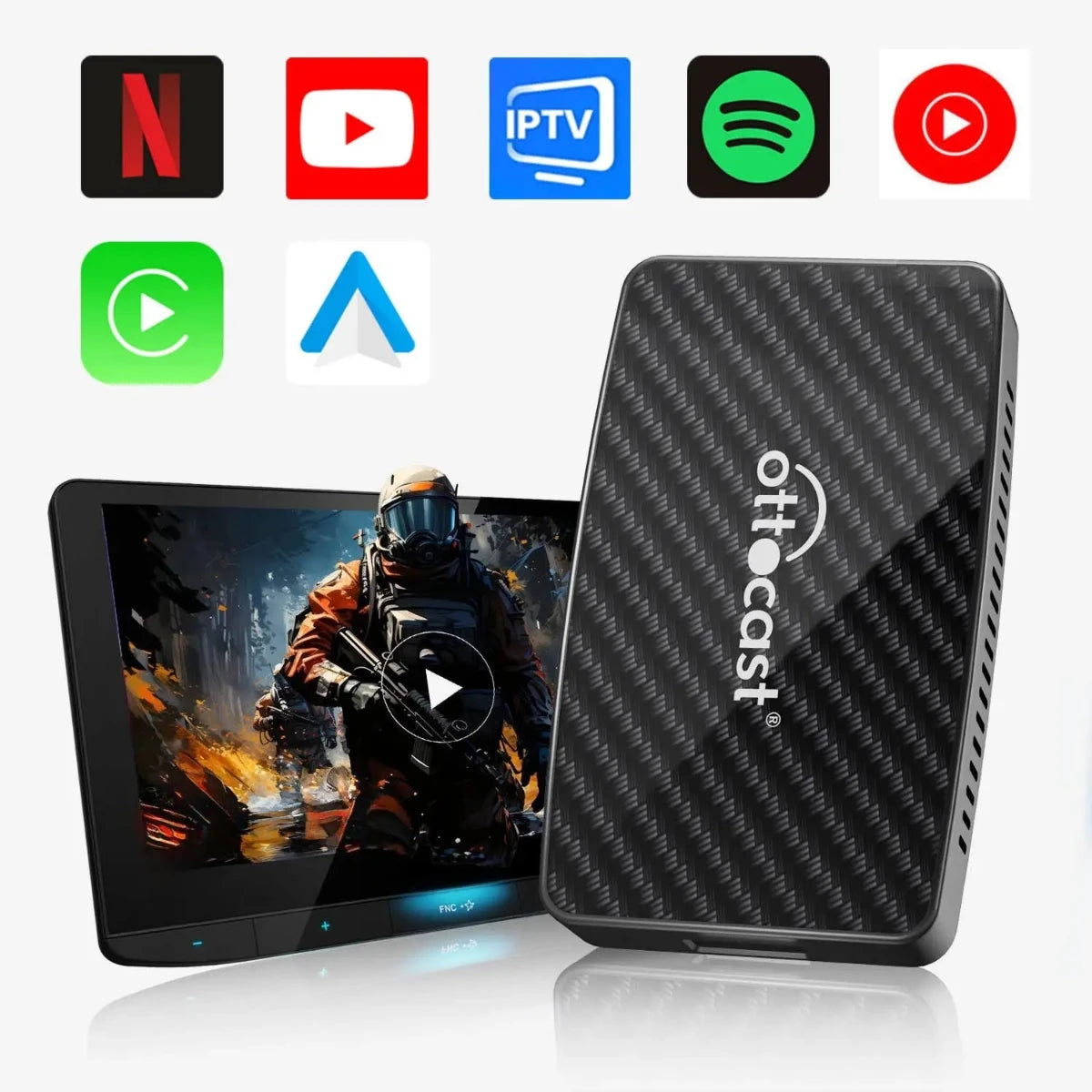 Play2Video Pro Wireless CarPlay/ Android Auto All-in-one Adapter