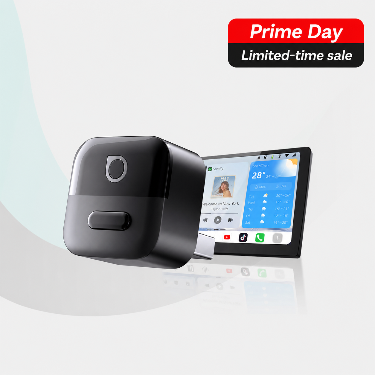 OTTOCAST® Mini Pico | One Tap Switch+ Wireless CarPlay & Android Auto 2 in 1 Adapter